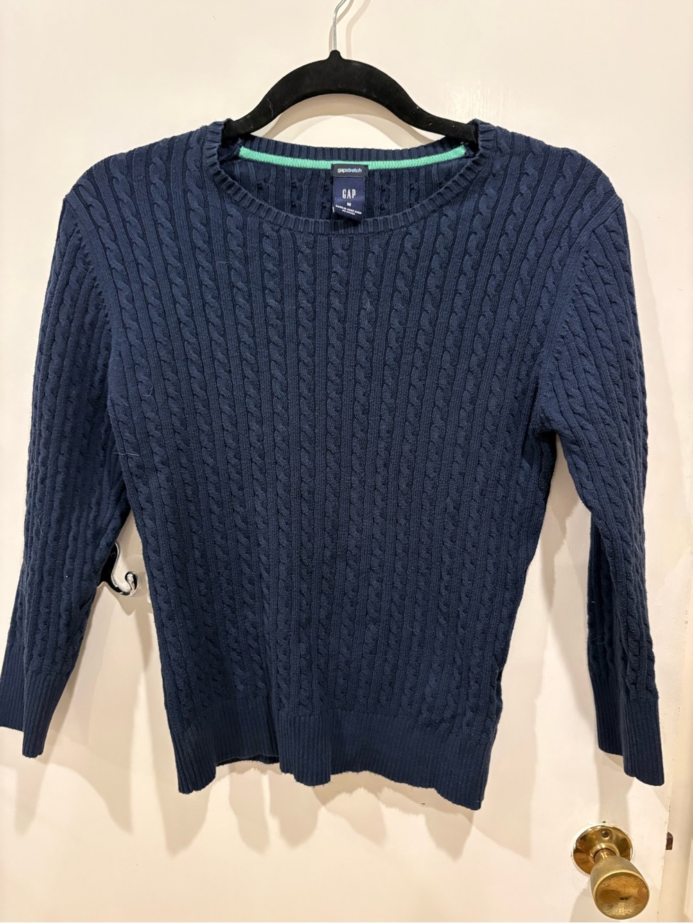 GAP Navy Blue Cable Crew Sweater